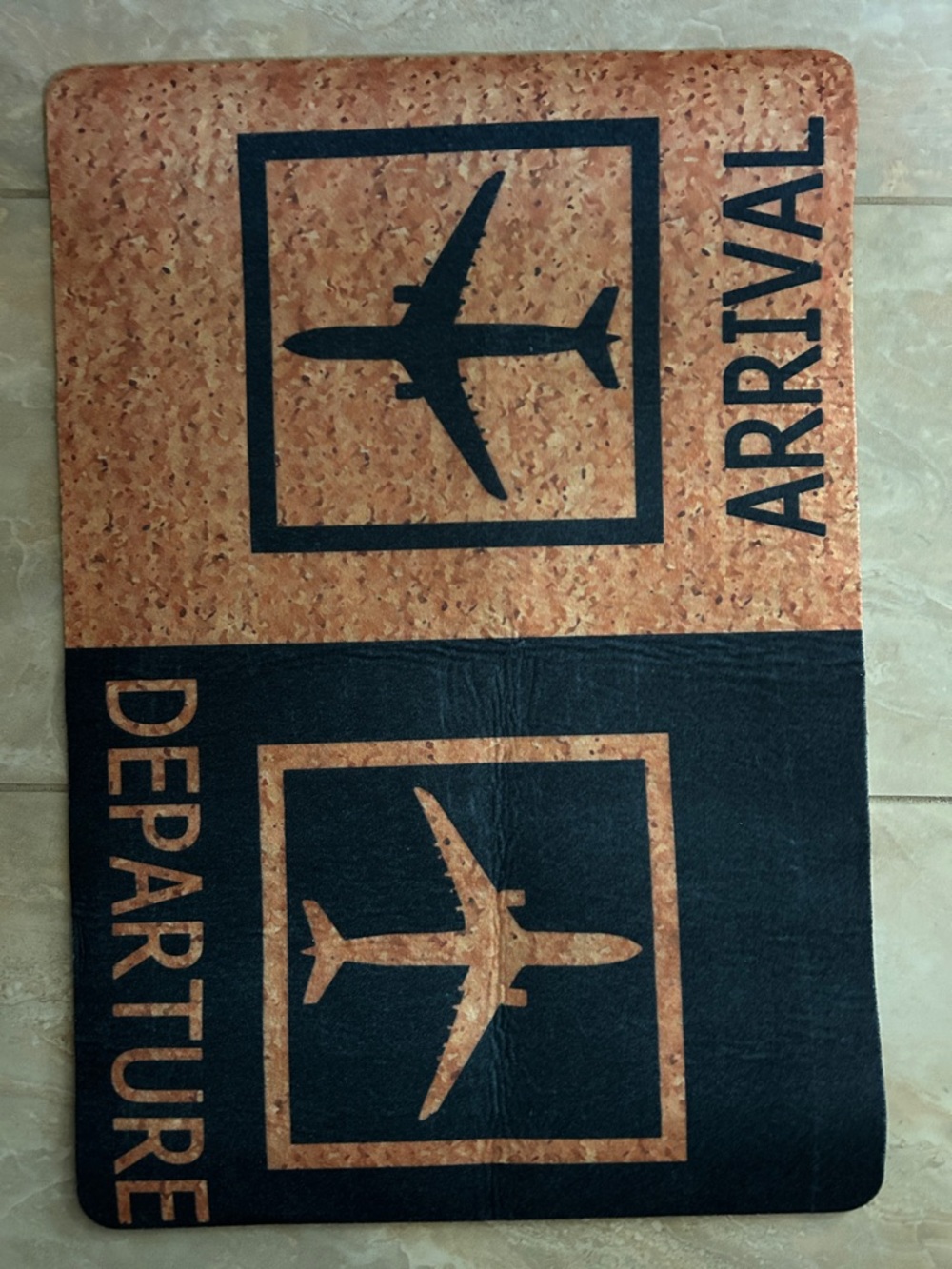 New Arrival & Departure Cork Accent desk Mat